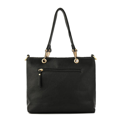 Small black deluca crossbody wallet