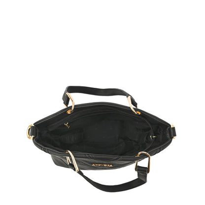 Small black deluca crossbody wallet