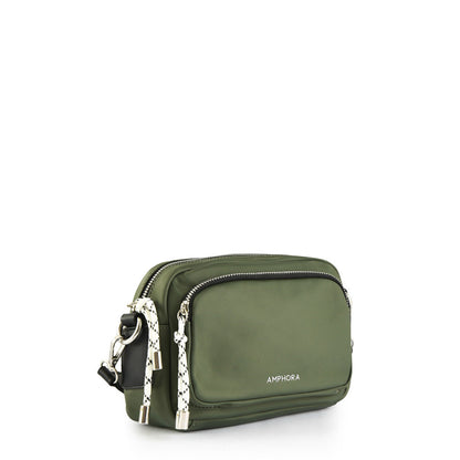 Small olive green aferdita crossbody wallet