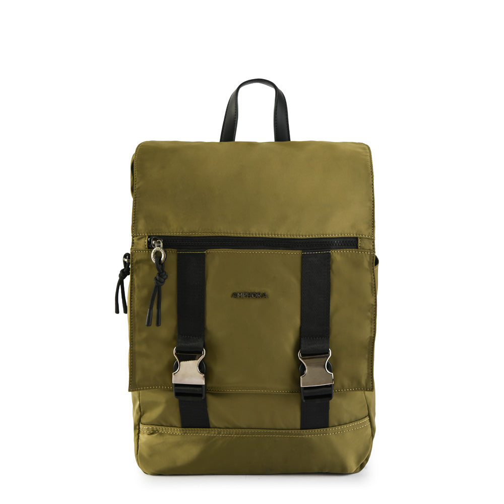 Brett Olive Green Large Notebook Backpack