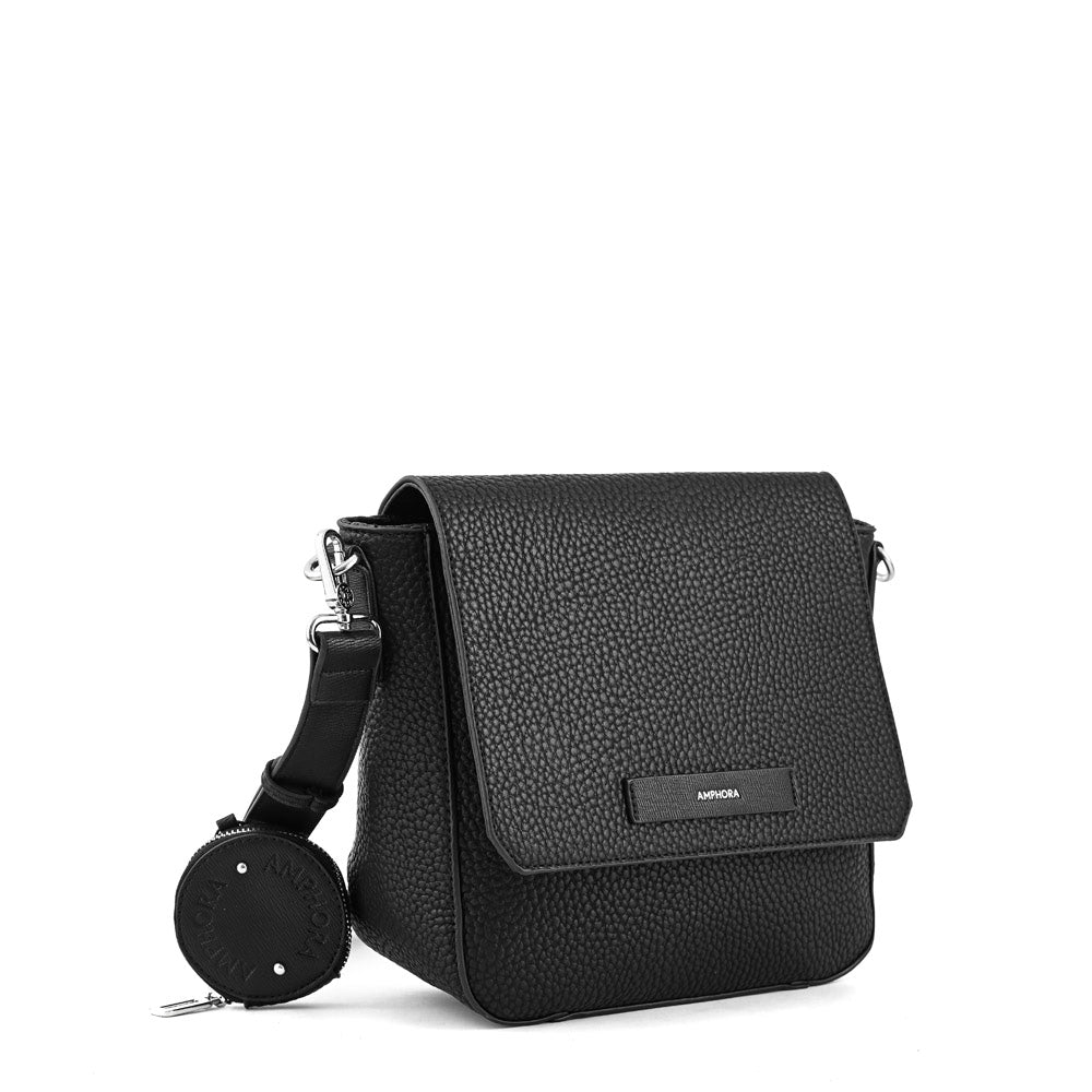 Medium black cameleon crossbody wallet