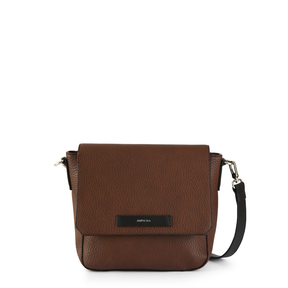 Medium dark brown cameleon crossbody wallet
