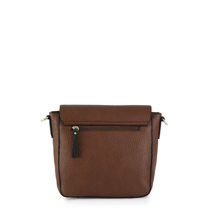 Medium dark brown cameleon crossbody wallet