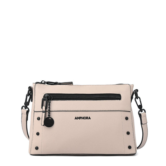 Large raw white jasmine crossbody bag