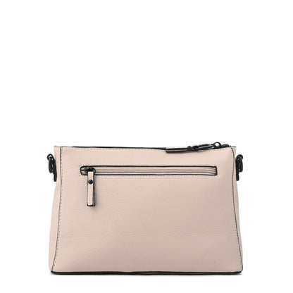 Large raw white jasmine crossbody bag