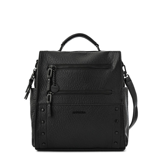 Medium textured black jasmin backpack