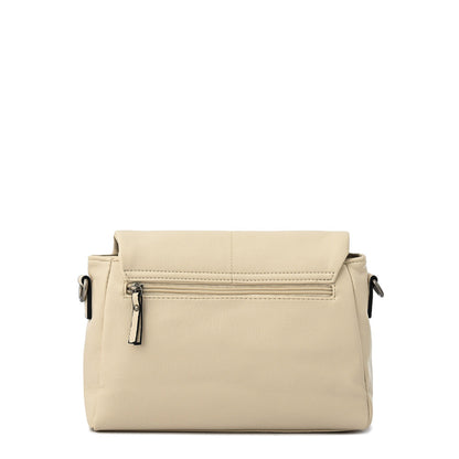 Elena ecru white crossbody bag with medium lid