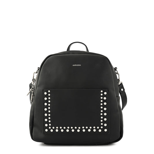 Nely medium textured black backpack