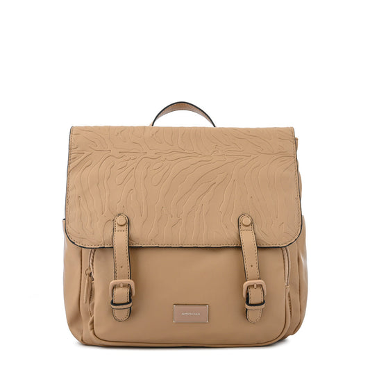 Dark Beige Samira Medium Lid Backpack