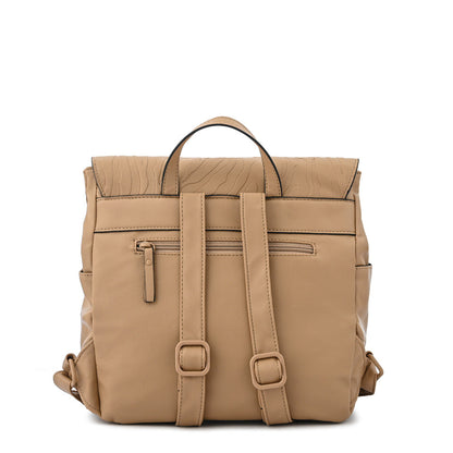 Dark Beige Samira Medium Lid Backpack