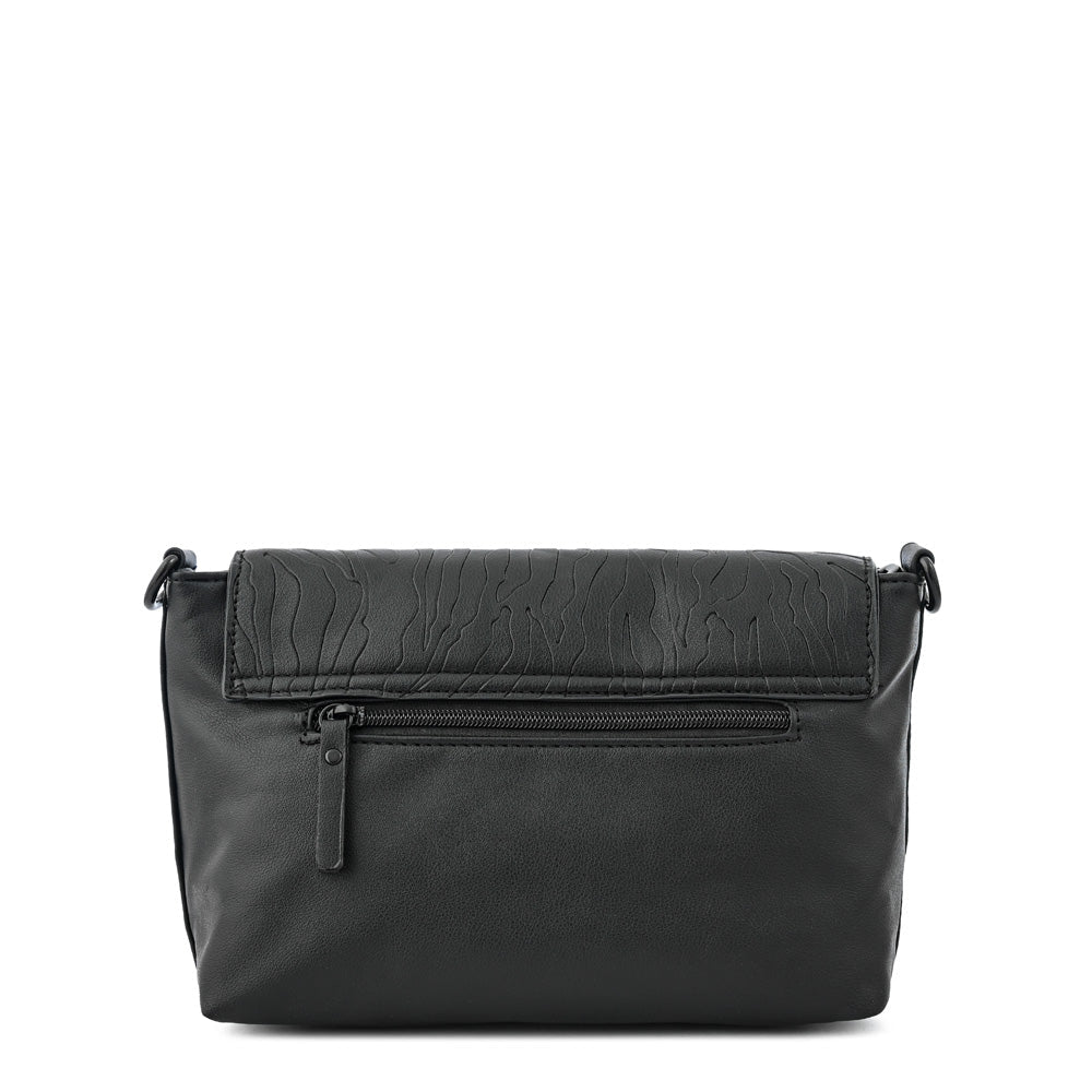 Black Samira Medium Flip Crossbody Wallet