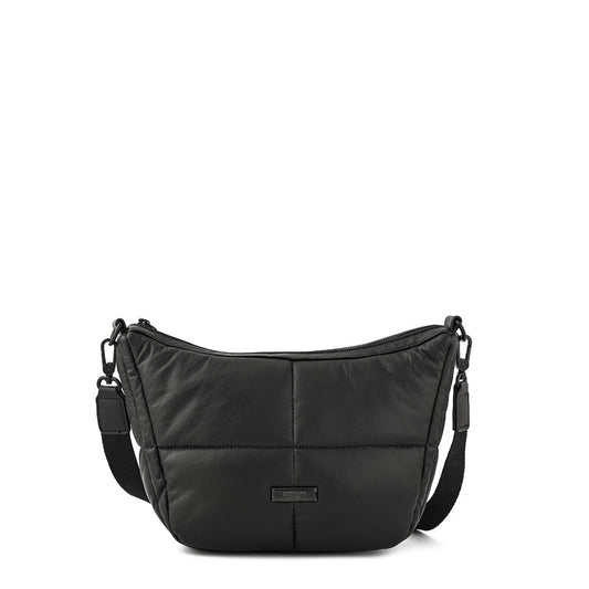 Medium black charo crossbody wallet