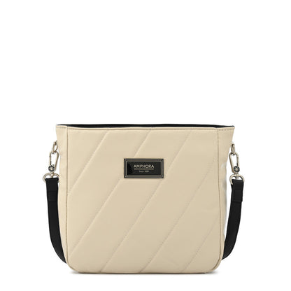 Janelle Beige Medium Crossbody Wallet