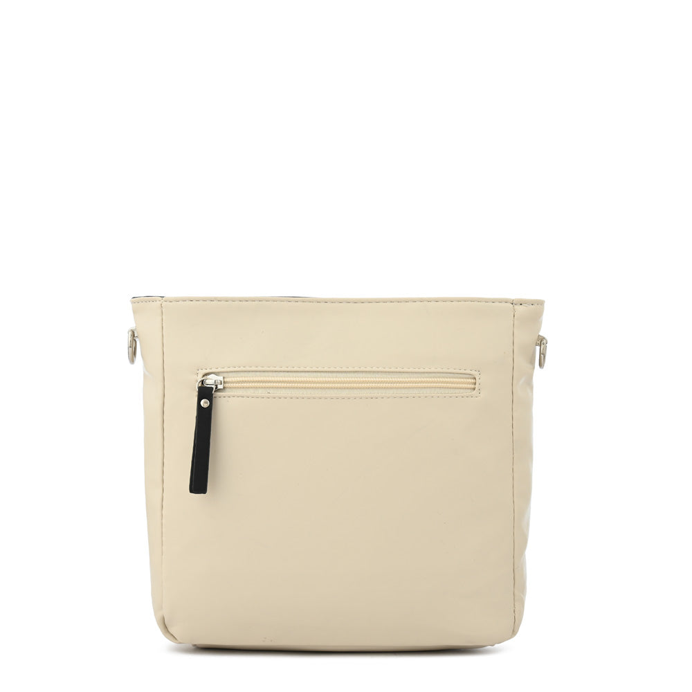 Janelle Beige Medium Crossbody Wallet