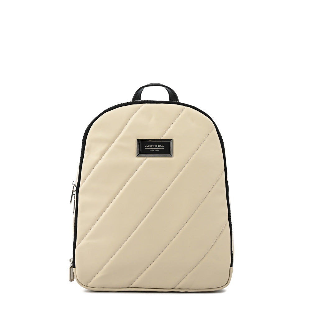 Janelle beige small backpack