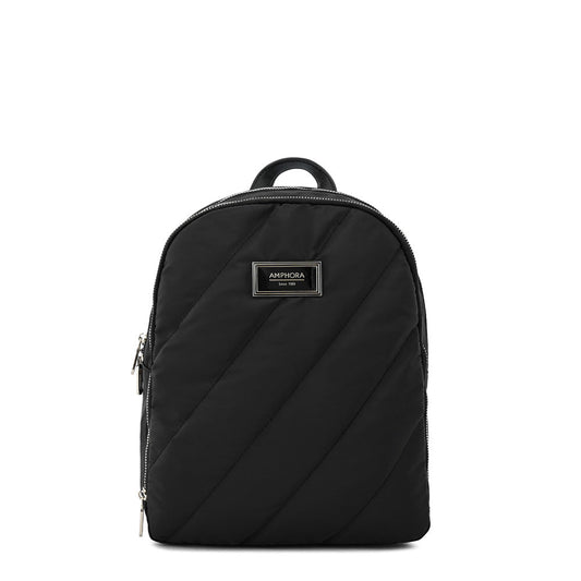 Small textured black Janelle backpack