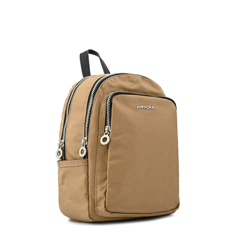 Dark beige karina medium backpack