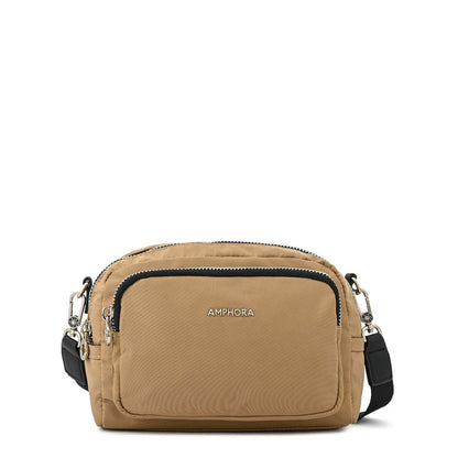 Karina Medium Dark Beige Crossbody Wallet