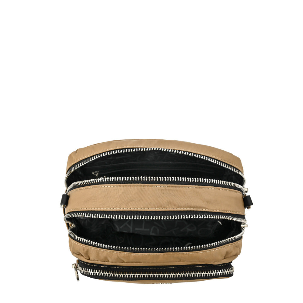 Karina Medium Dark Beige Crossbody Wallet