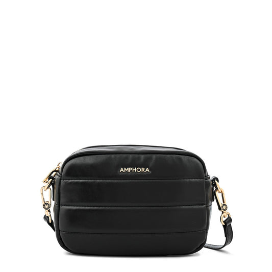Small black maricel crossbody wallet