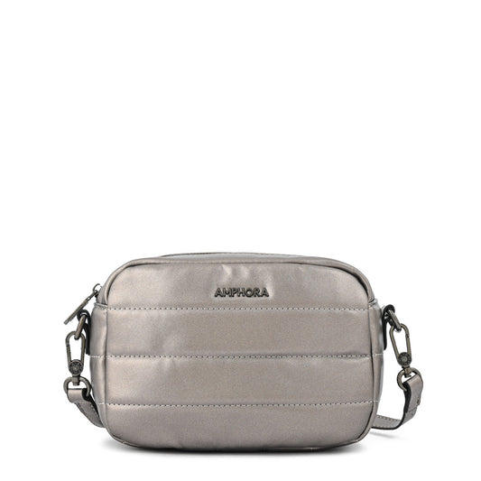 Small dark silver maricel shoulder bag