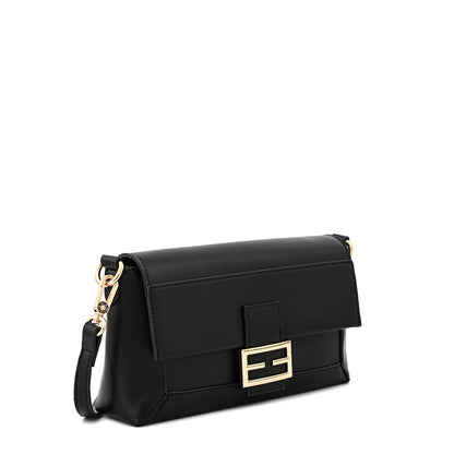 Felita Medium Textured Black Crossbody Wallet