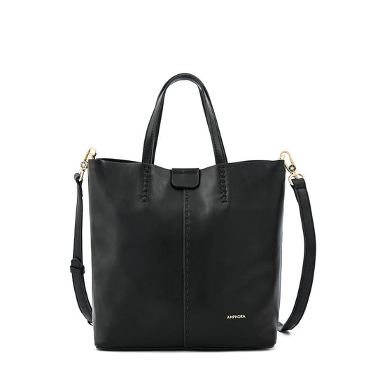Medium textured black cheryl crossbody wallet