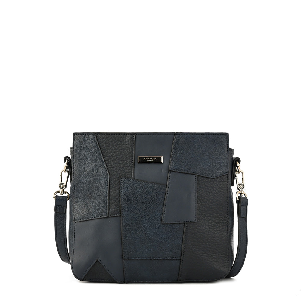 Dark blue cleo medium crossbody wallet