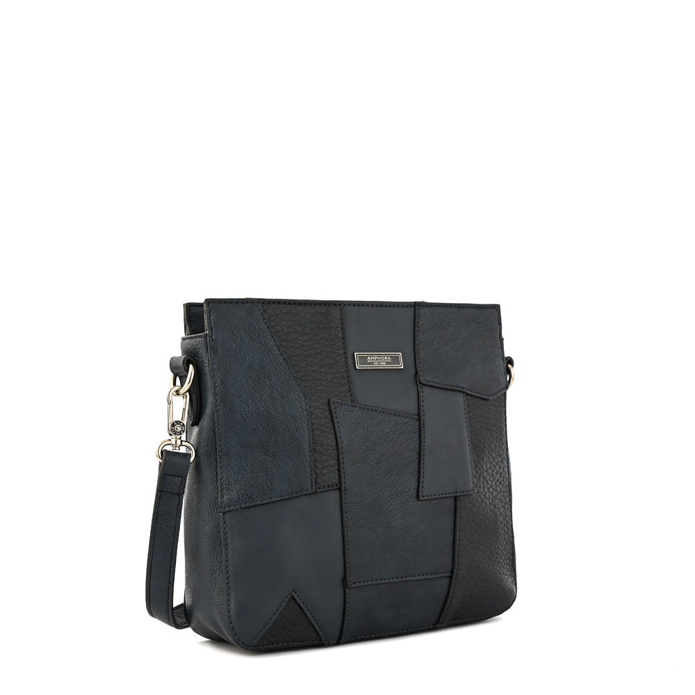 Dark blue cleo medium crossbody wallet