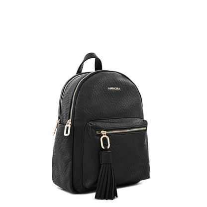 Claribel large textured black backpack