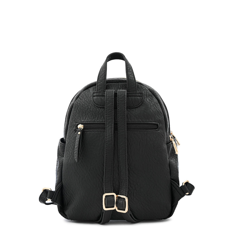 Claribel large textured black backpack