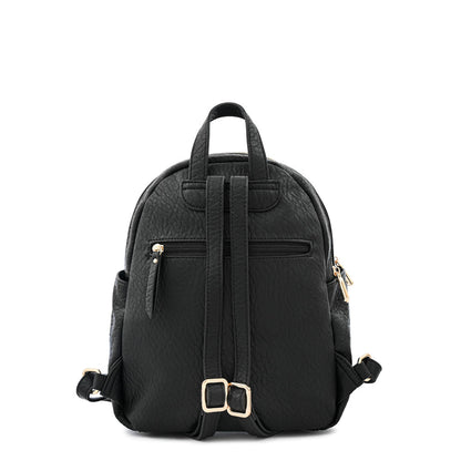 Claribel large textured black backpack