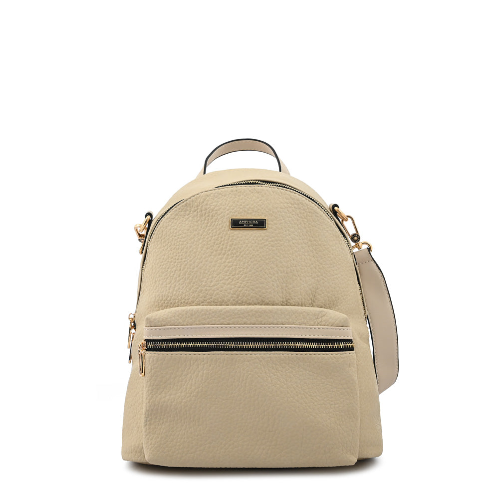 Large beige crystal backpack