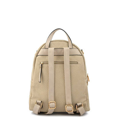 Large beige crystal backpack