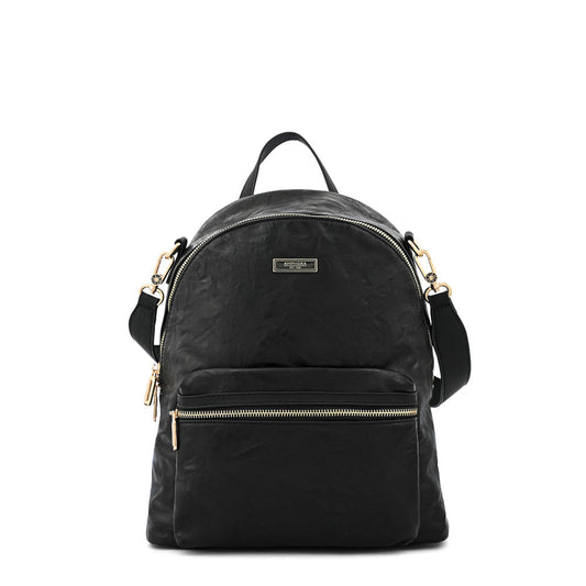 Large textured black crystal backpack