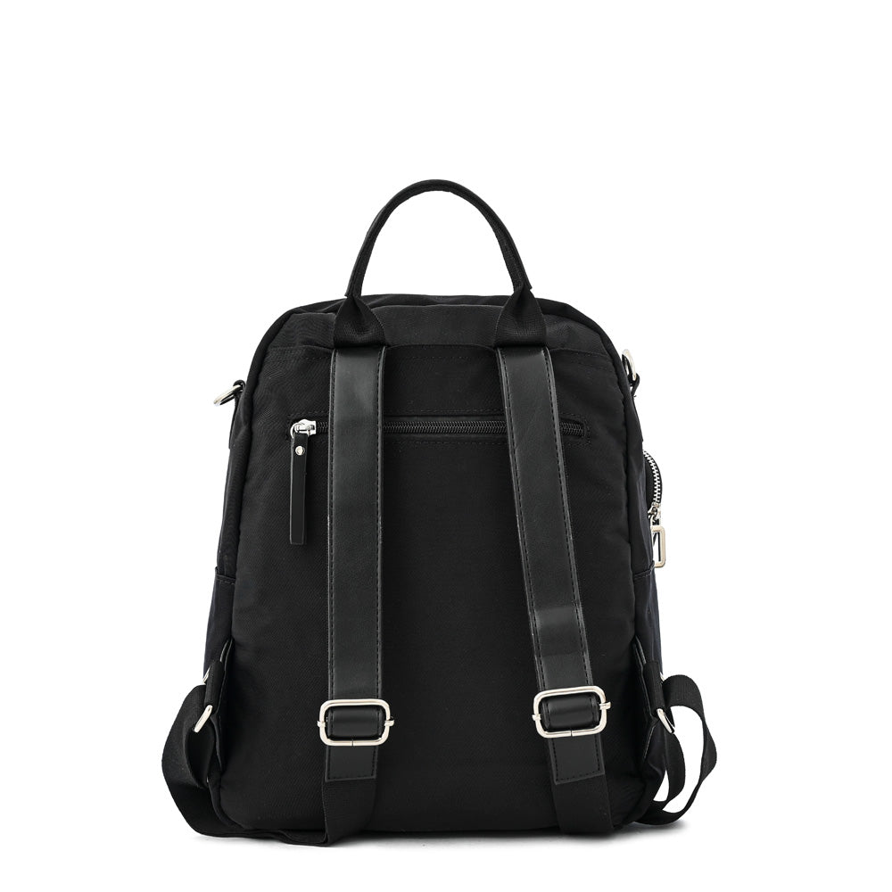 Large textured black deva backpack