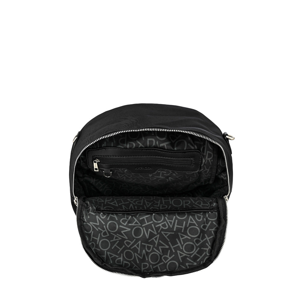 Large textured black deva backpack