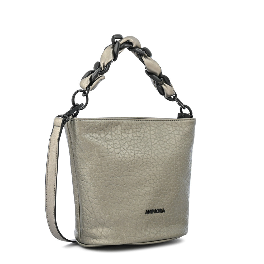 Small dark silver keira crossbody wallet