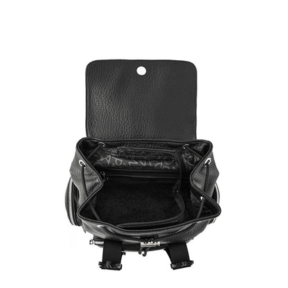 Large textured black Ferni backpack