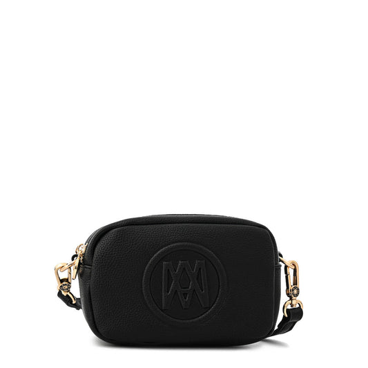 Delia small black crossbody wallet