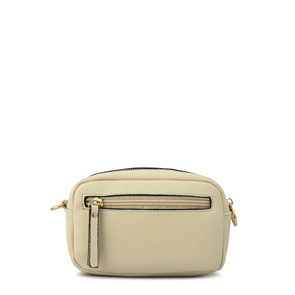 Delia small off-white shoulder bag