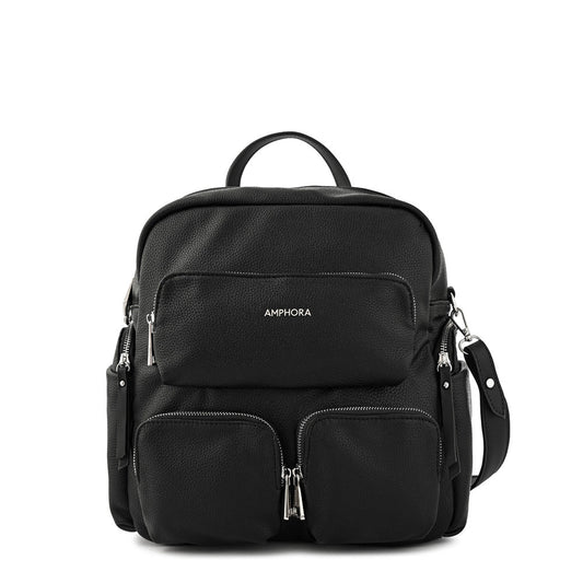 Medium textured black naty backpack