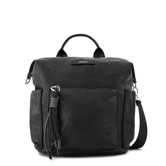 Medium black pigeon backpack