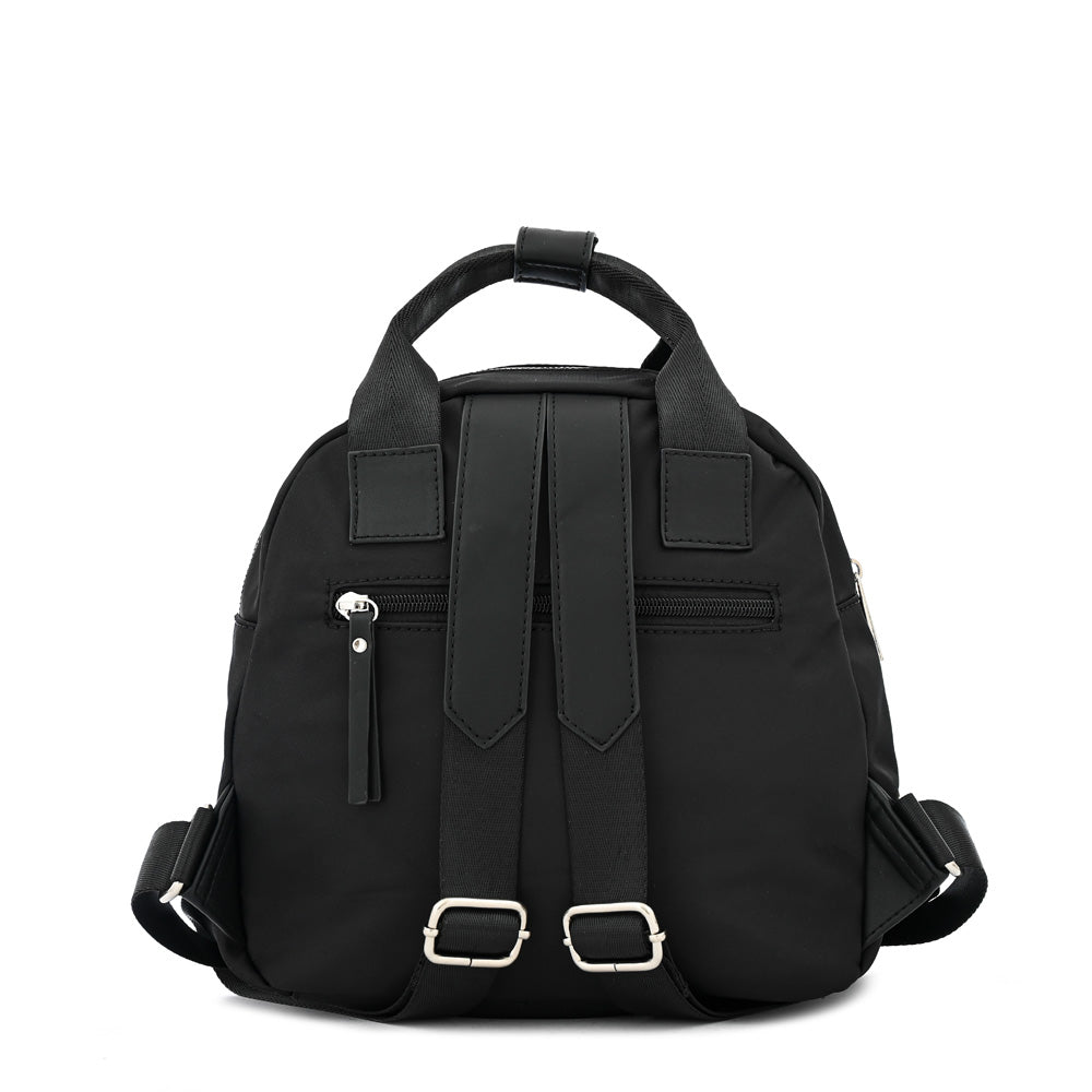 Lorraine Medium Textured Black Backpack