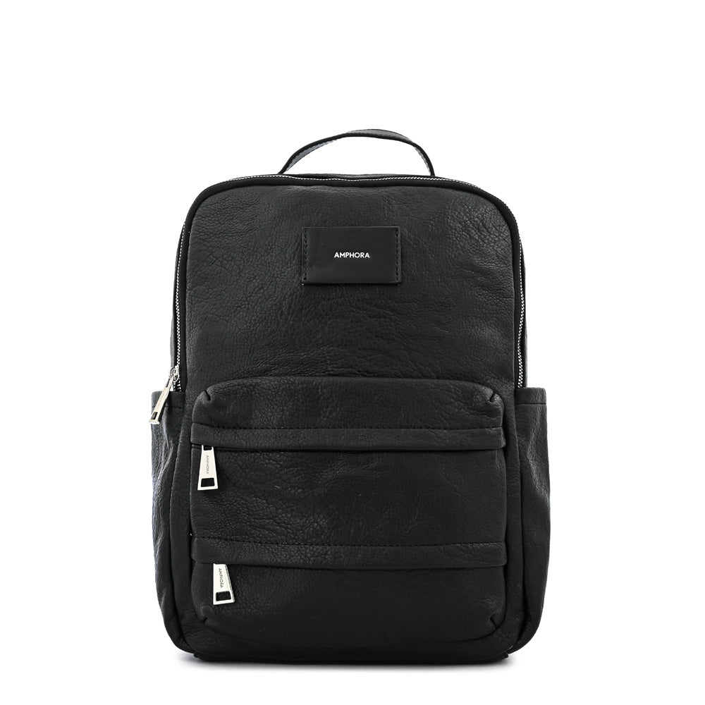 Madison Large Textured Black Backpack