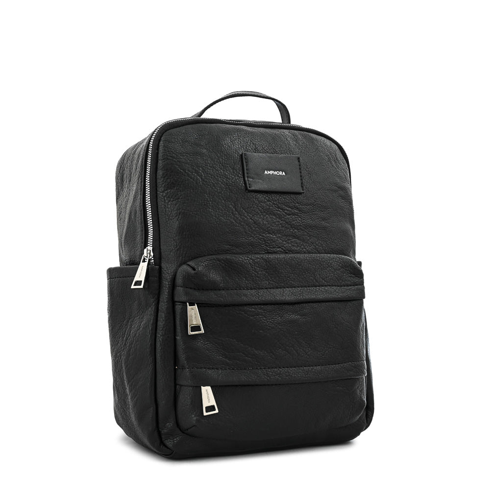 Madison Large Textured Black Backpack