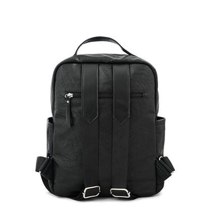 Madison Large Textured Black Backpack