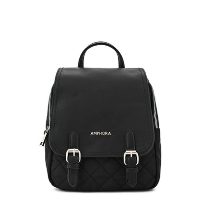 Joelle Medium Textured Black Backpack