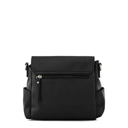 Birgit Medium Black Crossbody Wallet