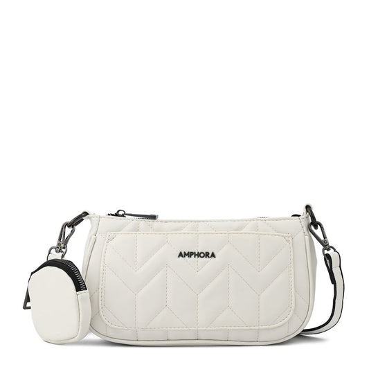 Medium white blinky crossbody wallet